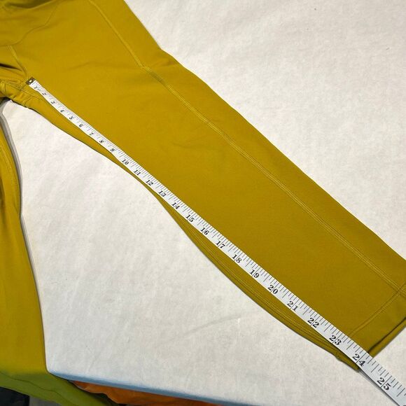 Athleta Ultimate Stash Pocket 7/8 Leggings Sz Small POCKETS Oxidized Yellow - Picture 12 of 12